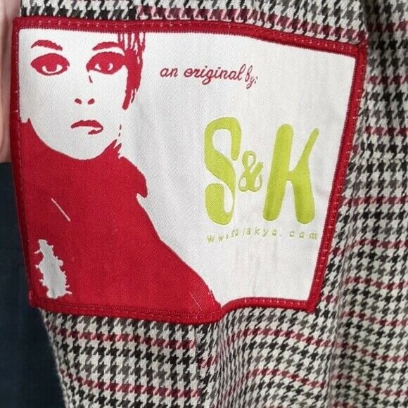 Söia & Kyo Short Trench Coat Black XS DoubleBreast Convertible Collar Lined - Picture 10 of 12